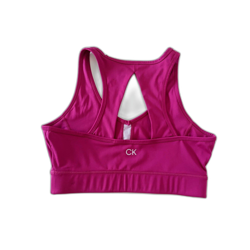 Women's Calvin Klein Purple Performance Stretch Racerback Sports Bra Size L